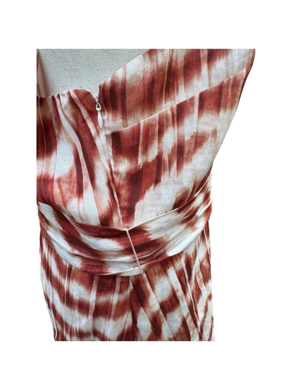 Banana Republic Linen One Shoulder Ruffle Dress Plus Size 20 Resort Boho Chic - Picture 7 of 15